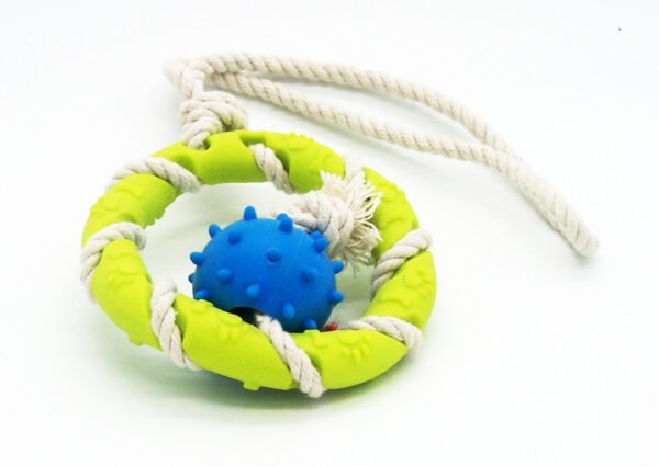 Indestructible Non-Toxic Dog Rope Rubber Chew Toy